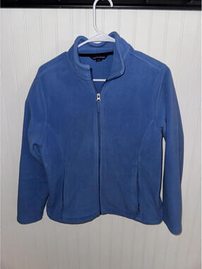 Lands' End Blue Fleece Jacket Size 10-12